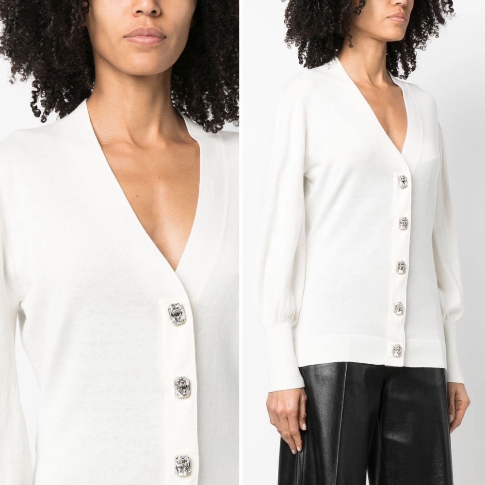 PINKO embellished jeweled wool blend cardigan FINAL PRICE